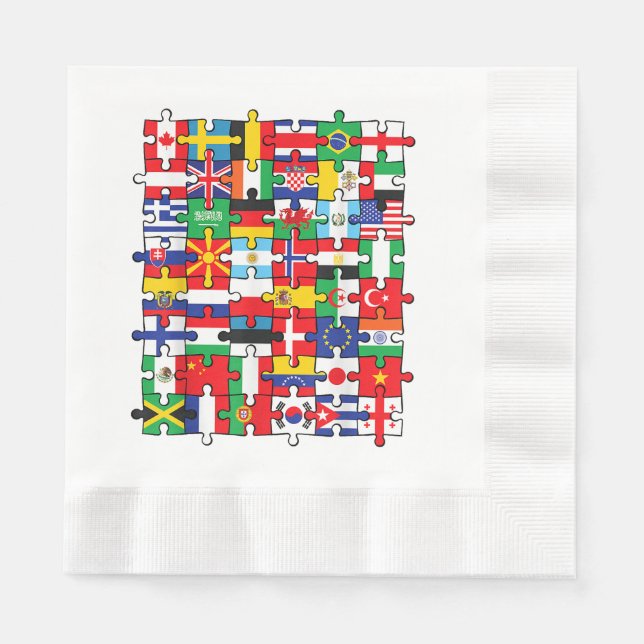 Flags of Countries of the World international flag Napkins (Front)