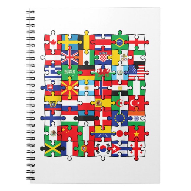 Flags of Countries of the World international flag Notebook (Front)