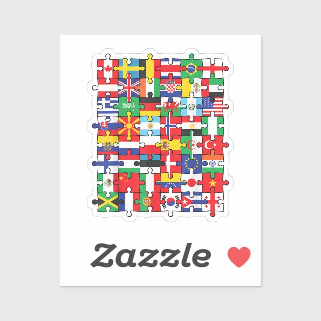 Flags of Countries of the World international flag Sticker (Sheet)