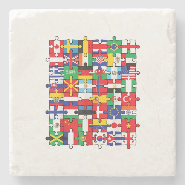 Flags of Countries of the World international flag Stone Coaster (Front)