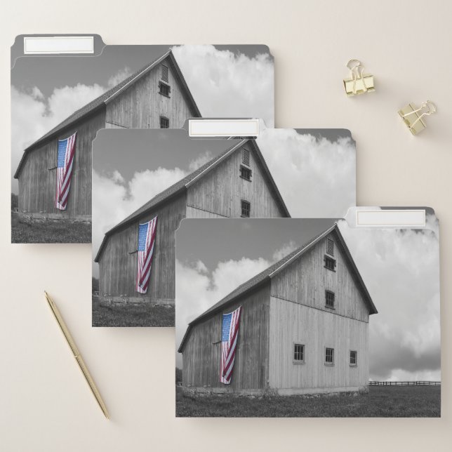 Flags of Our Farmers - Barn with American Flag File Folder (Set)