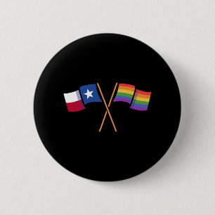 Flags of Pride Texas Design for proud LGBT+ Texans Button