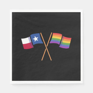 Flags of Pride Texas Design for proud LGBT+ Texans Napkins