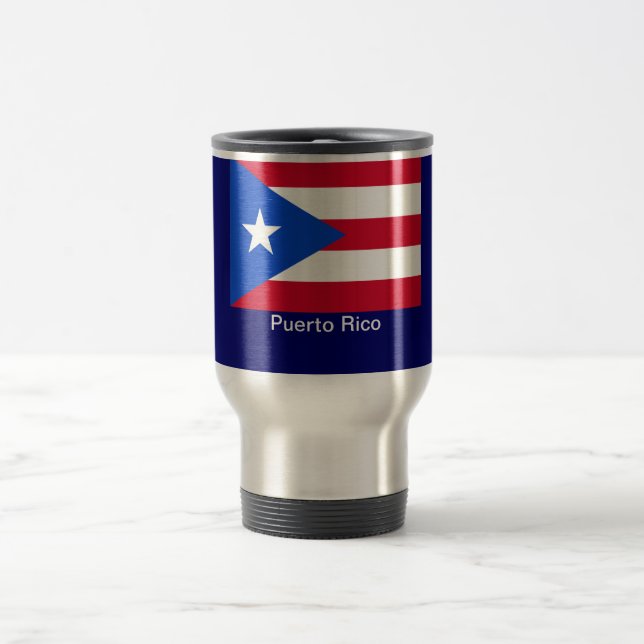 Flags of Puerto Rico Travel Mug (Center)