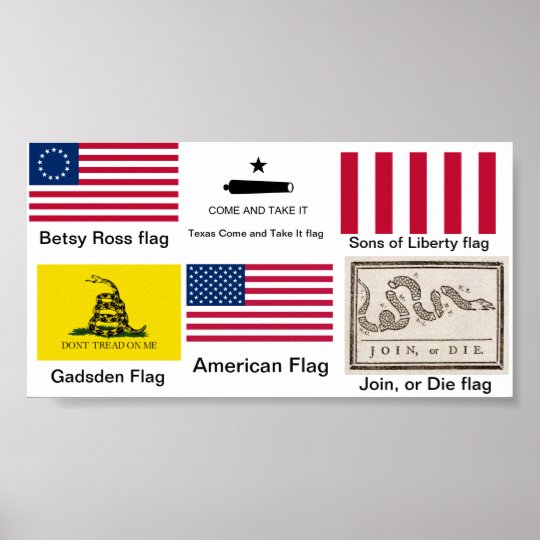 Flags of the American Revolution Poster | Zazzle.com