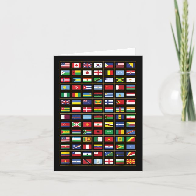 Flags Of The Countries Of The World International  Card (Front)