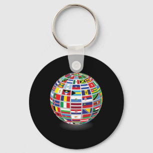 Flags Of The Countries Of The World International Keychain