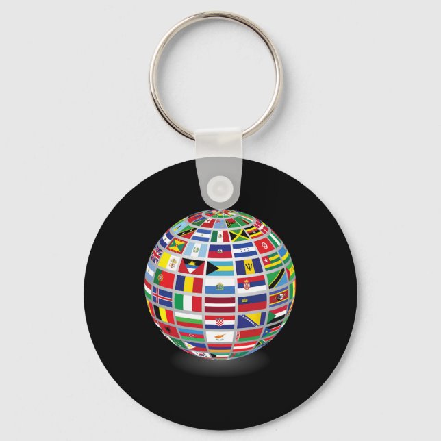 Flags Of The Countries Of The World International  Keychain (Front)