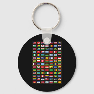 Flags Of The Countries Of The World International Keychain