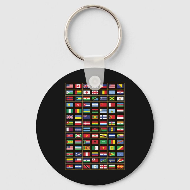 Flags Of The Countries Of The World International  Keychain (Front)