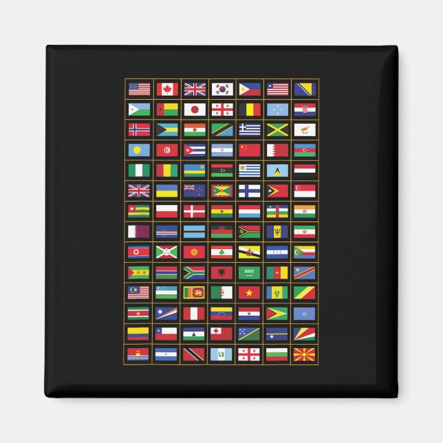 Flags Of The Countries Of The World International  Magnet (Front)