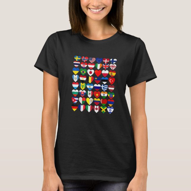 Flags of the Countries of the World International  T-Shirt (Front)
