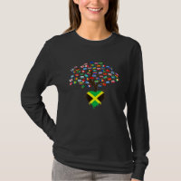 Flags Of The Countries Of The World Jamaican Roots T-Shirt