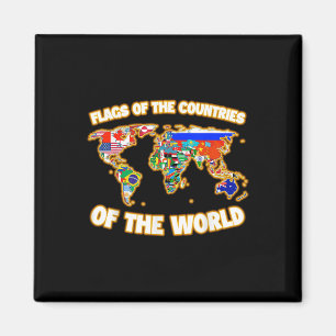 Flags Of The Countries Of The World Map Internatio Magnet
