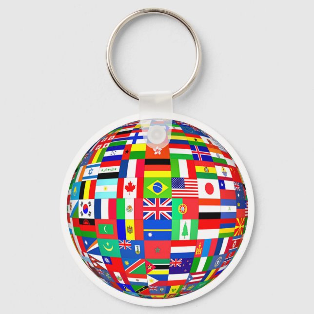 FLAGS OF THE GLOBE KEYCHAIN (Front)