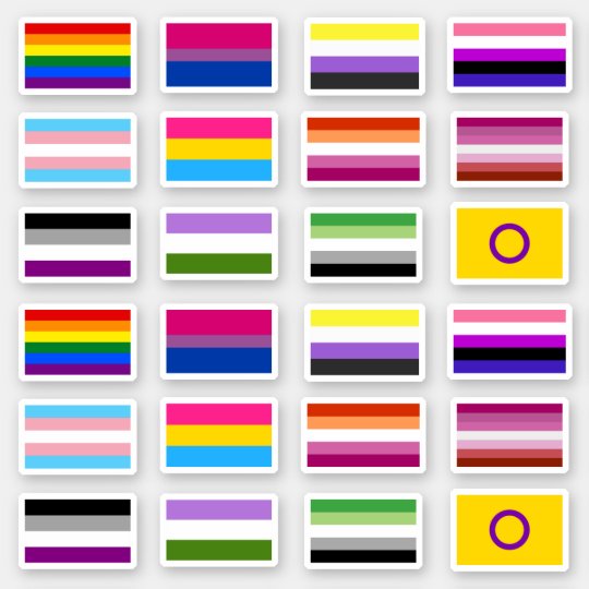 Flags of the LGBTQ pride movements Sticker | Zazzle.com
