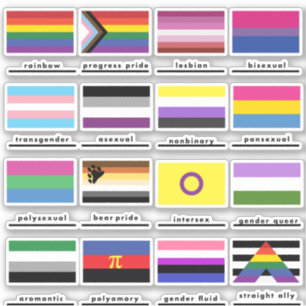 Flags Of The Pride Movement LGBTQ Sticker Pack