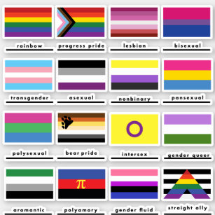 Flags Of The Pride Movement LGBTQ Sticker Pack