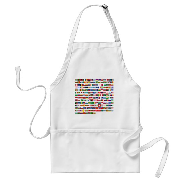 Flags of the world adult apron (Front)