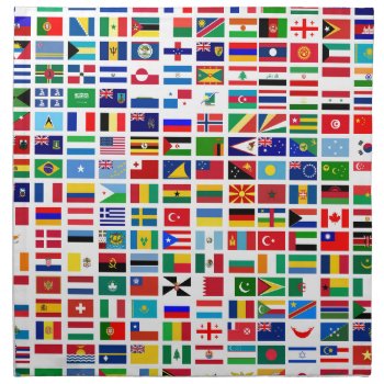 Flags Of The World Against White Napkin by Angel86 at Zazzle
