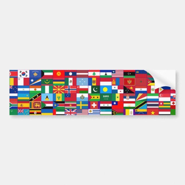Flags of the World Bumper Sticker (Front)