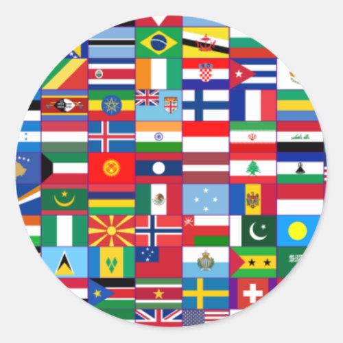 Flags of the World Classic Round Sticker