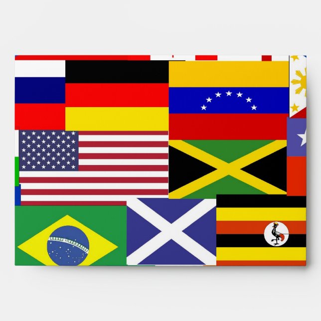 Flags of the world collage envelope (Front)