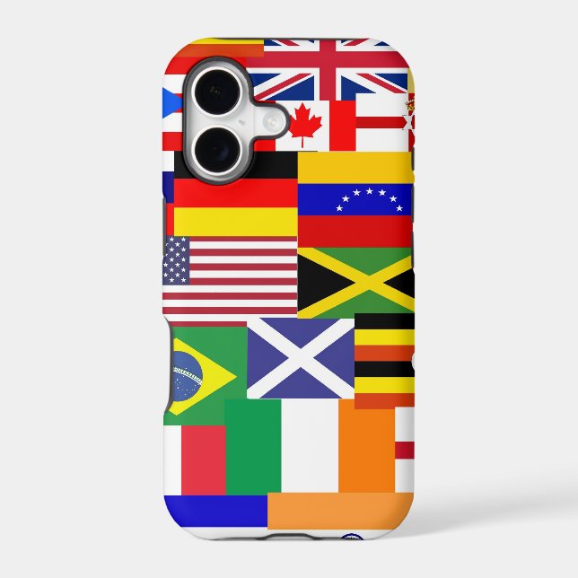 Flags of the world collage iphone case (Back)