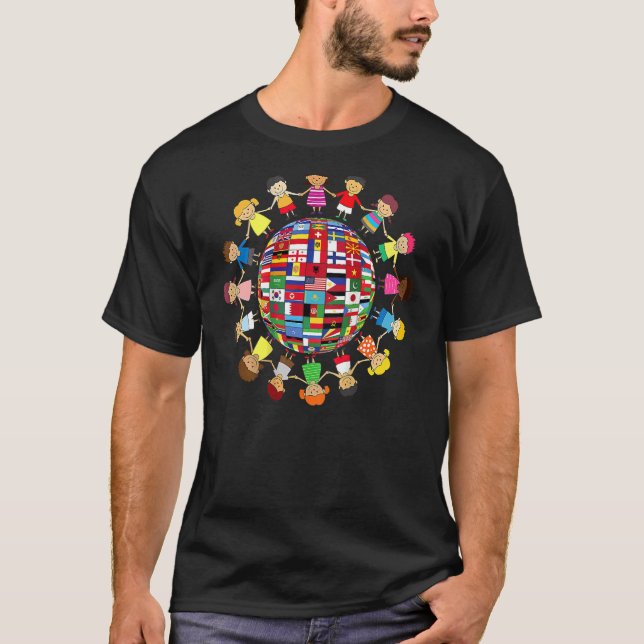 Flags Of The World Cultural Diversity Around The G T-Shirt (Front)
