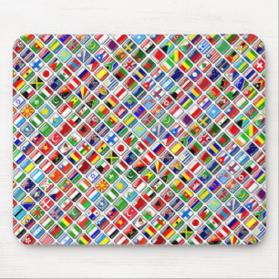 Flags of the World, Diagonal Style Mouse Pad