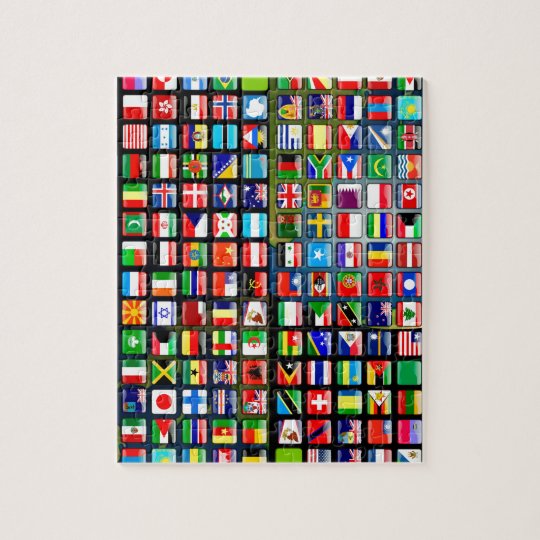 Flags of the world jigsaw puzzle Zazzle