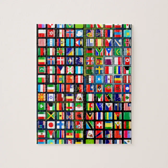 Flags of the world jigsaw puzzle Zazzle