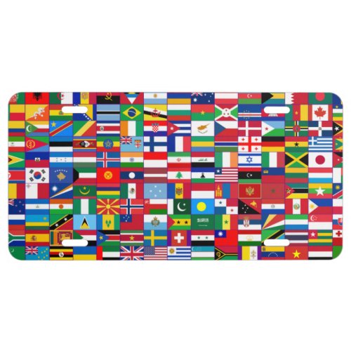 Flags of the World License Plate