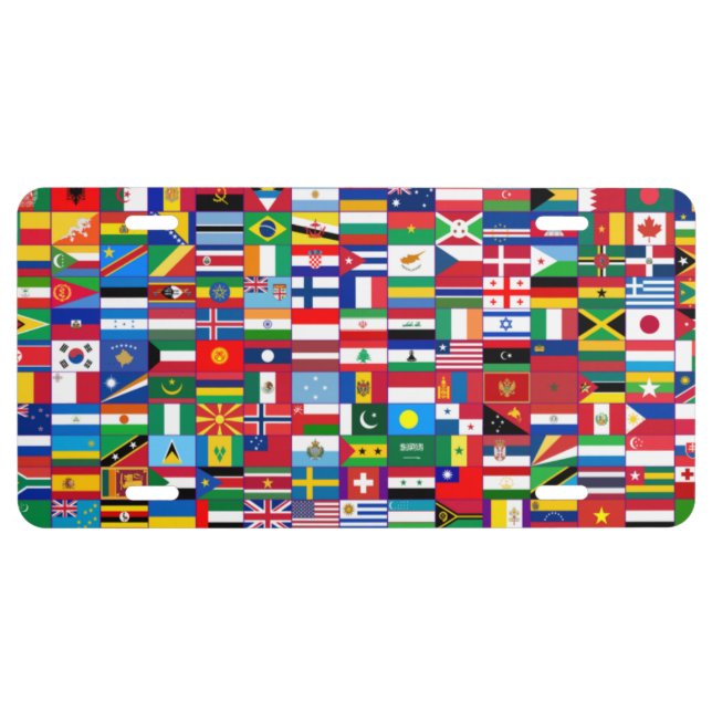 Flags of the World License Plate (Front)