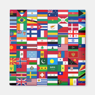 Flags of the world magnet