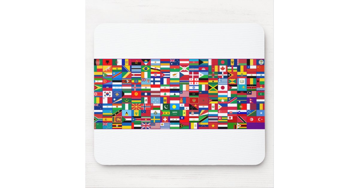 Flags of the World Mouse Pad Zazzle