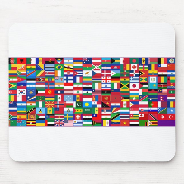 Flags of the World Mouse Pad (Front)