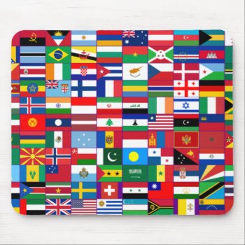 Flags Of The World Mouse Pad by Angel86 at Zazzle