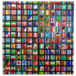 Flags of the world napkin