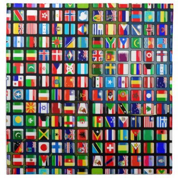 Flags Of The World Napkin by Angel86 at Zazzle