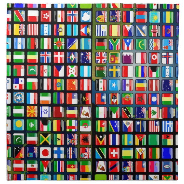 Flags of the world napkin (Front)