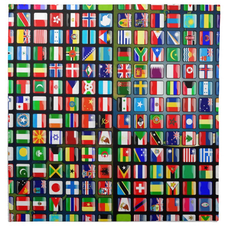 Flags of the world napkin Zazzle