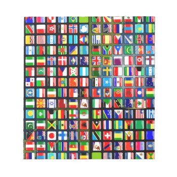 Flags Of The World Notepad by Angel86 at Zazzle