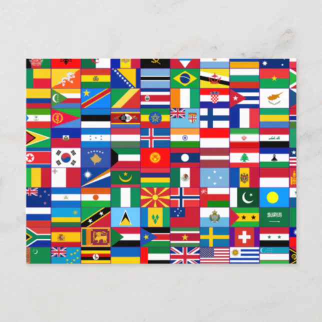 Flags of the World Postcard Zazzle