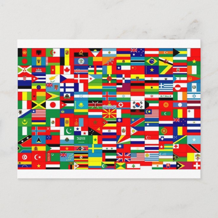 FLAGS OF THE WORLD POSTCARD Zazzle