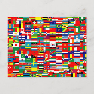 FLAGS OF THE WORLD POSTCARD