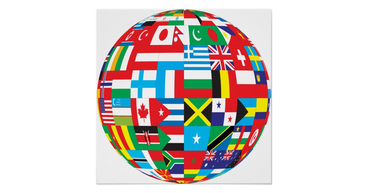 Flags Of The World Poster Zazzle