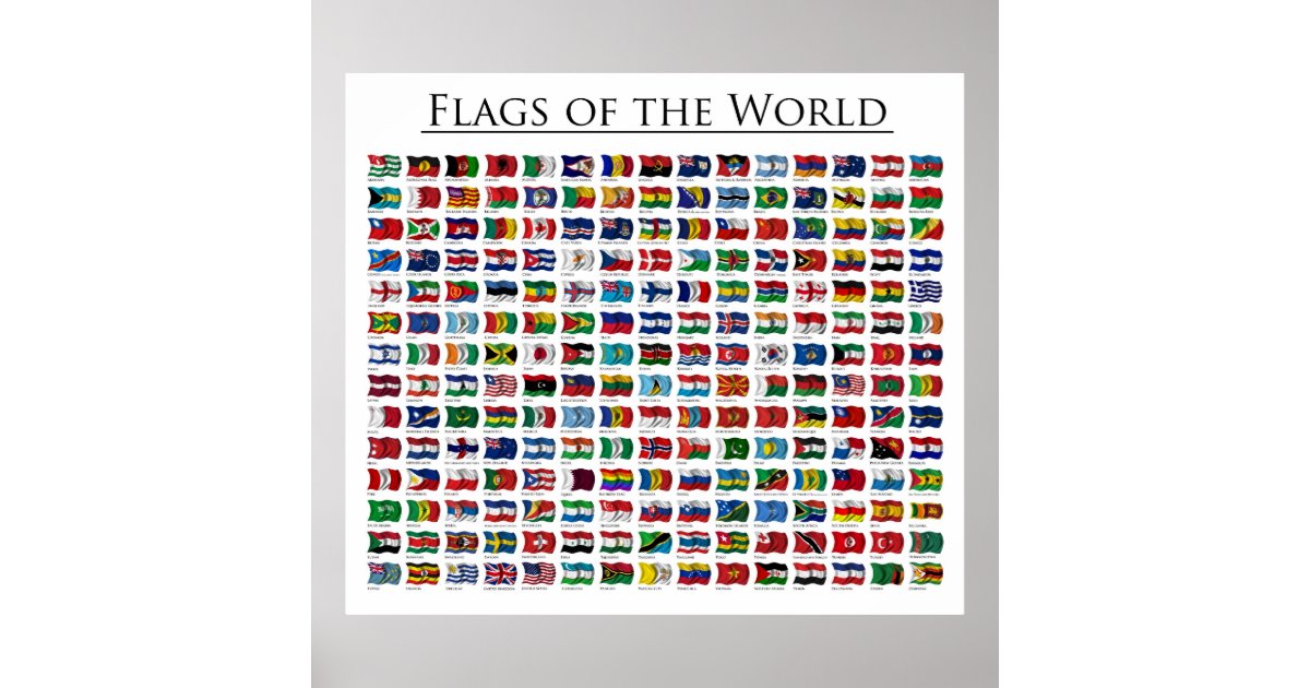 Flags of the World - Poster updated 2011 | Zazzle