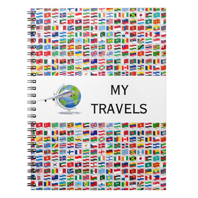 Flags of the World Travel Design Notebook (Front)