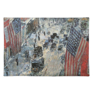 Flags on 57th Street by Frederick Childe Hassam Placemat